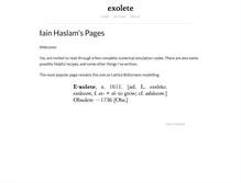 Tablet Screenshot of exolete.com